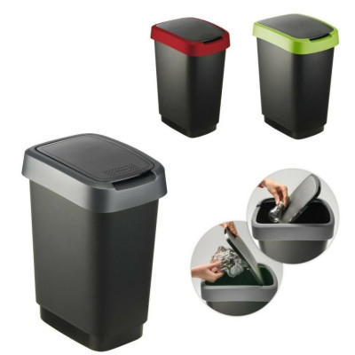 TWIST odpadkový kôš 50 l - strieborný