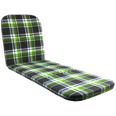 Záhradná poduška na lehátko károvaná 192x60 cm