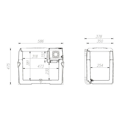 Chladiaci box FREEZE kompresor - 40 l