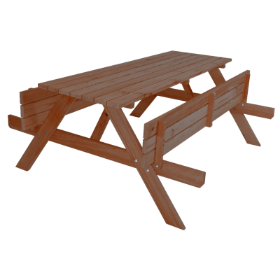 Drevená záhradná súprava PIKNIK, 180 x 165 x 72 cm, morená