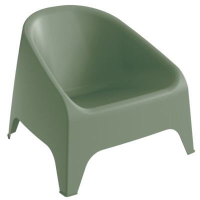 Plastová stolička MATERA, šalviovo zelená