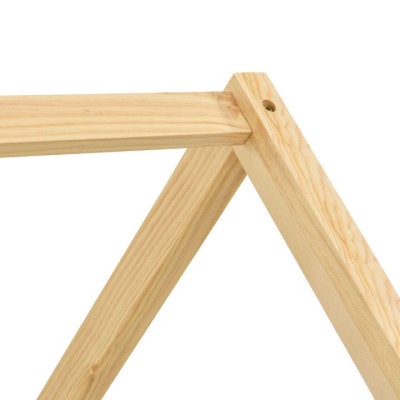 Detská posteľ 160x80 cm s bočnicou a roštom, prírodná farba