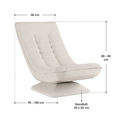 Relaxačné kreslo, béžové