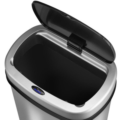 Automatický bezdotykový odpadkový kôš 70 l – strieborný