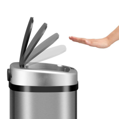 Automatický bezdotykový odpadkový kôš 70 l – strieborný