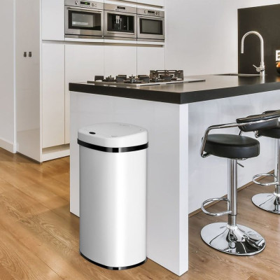 Automatický bezdotykový odpadkový kôš 60 l – biely