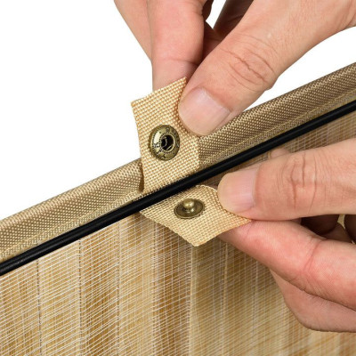 Bambusový košík na bielizeň 100 l, 2 priehradky, prírodný