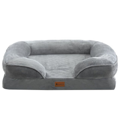 Ortopedická posteľ pre psov a mačky, sivá, 72 x 60 x 17 cm