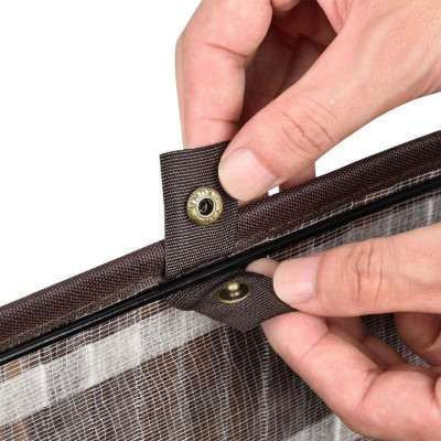 Bambusový košík na bielizeň 72 l s vekom a vreckom, hnedý