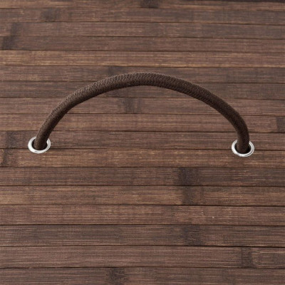 Bambusový košík na bielizeň 72 l s vekom a vreckom, hnedý