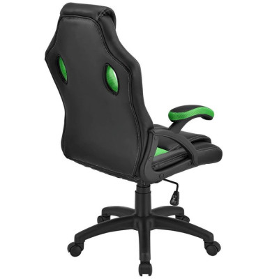 Ergonomická kancelárska stolička, čierna/zelená