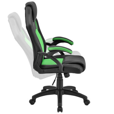 Ergonomická kancelárska stolička, čierna/zelená