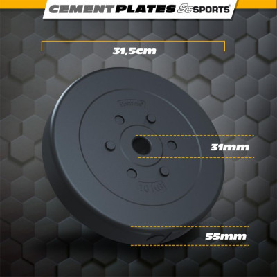 Plastové závažia 30 kg, sada diskov 30/31 mm