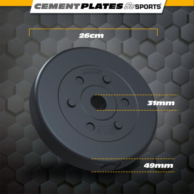 Plastové závažia 30 kg, sada diskov 30/31 mm
