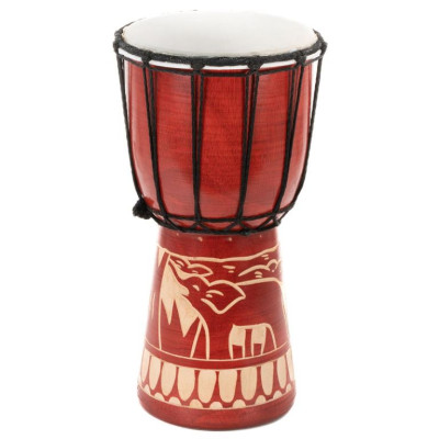 Detský bubon Djembe, slon, ručná výroba, 30 cm