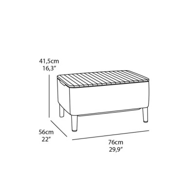 Záhradný polyratanový set SALEMO balcony - grafit