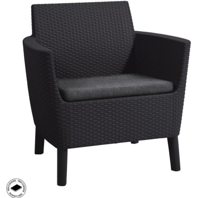 Záhradný polyratanový set SALEMO balcony - grafit