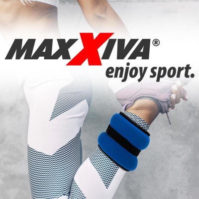 MAXXIVA záťažové manžety 2 x 1 kg, modré