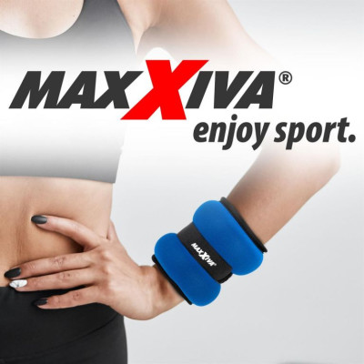 MAXXIVA záťažové manžety 2 x 1 kg, modré