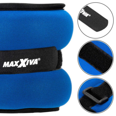 MAXXIVA záťažové manžety 2 x 1 kg, modré