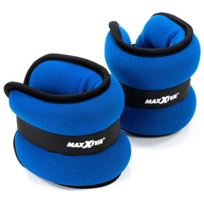 MAXXIVA záťažové manžety 2 x 1 kg, modré