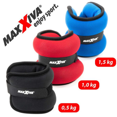 MAXXIVA záťažové manžety 2 x 1 kg, modré