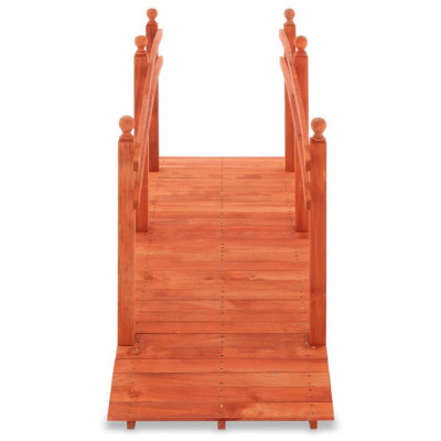 Záhradný drevený mostík so zábradlím - 235 x 75 x 109 cm