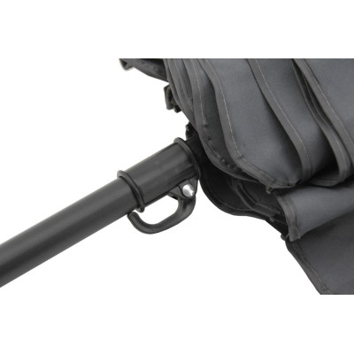 Slnečník skladací, 180 cm, sivý