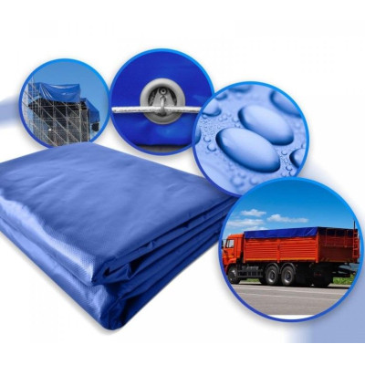 JAGO Plachta 650 g/m², hliníkové oká, modrá, 5 x 6 m