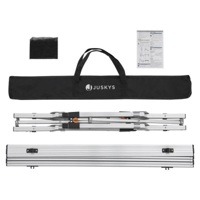 Skladací hliníkový kempingový stôl, 90 x 52 x 68 cm