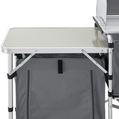 Skladacie kempingové kuchynské zariadenie,odkladací police