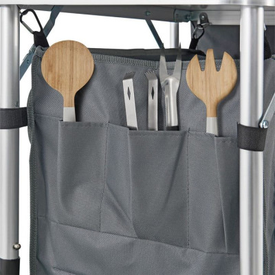 Skladacie kempingové kuchynské zariadenie,odkladací police