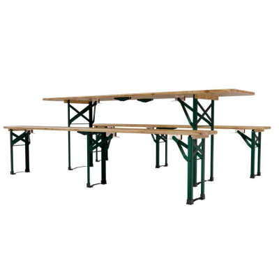 Pivný set 220 cm z jedľového dreva, skladacia, nosnosť 250kg