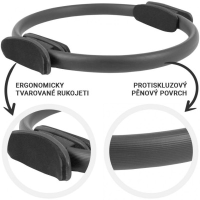 Gorilla Sports Kruh na pilates, 39 cm, čierny
