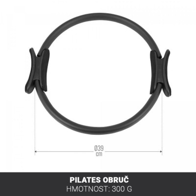 Gorilla Sports Kruh na pilates, 39 cm, čierny