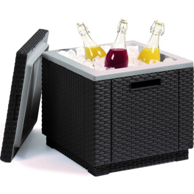 Záhradná chladnička taburet ICE CUBE - grafit