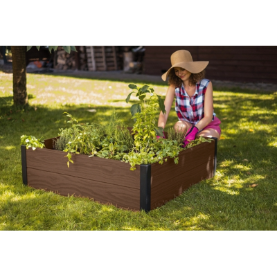 Kvetináč MAPLE SQUARE, hnedý