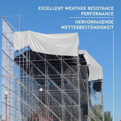 JAGO Plachta 650 g/m², hliníkové oká, biela, 4 x 3 m