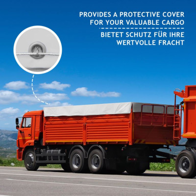 JAGO Plachta 650 g/m², hliníkové oká, biela, 4 x 3 m