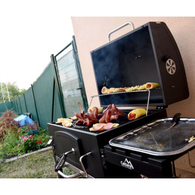 Gril na drevené uhlie ROYAL liatinový rošt