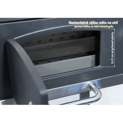 Gril na drevené uhlie ROYAL liatinový rošt