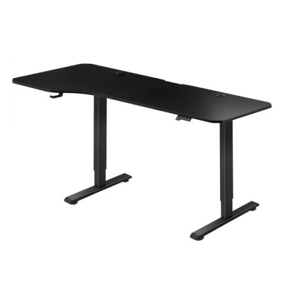 Výškovo nastaviteľný pracovný stôl 160x75 cm, čierny