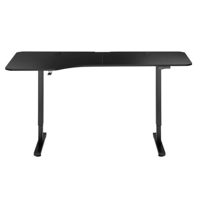 Výškovo nastaviteľný pracovný stôl 160x75 cm, čierny