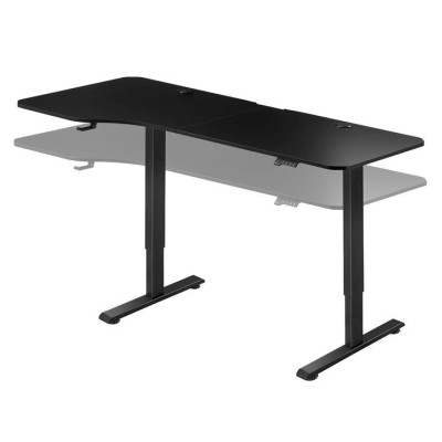 Výškovo nastaviteľný pracovný stôl 160x75 cm, čierny