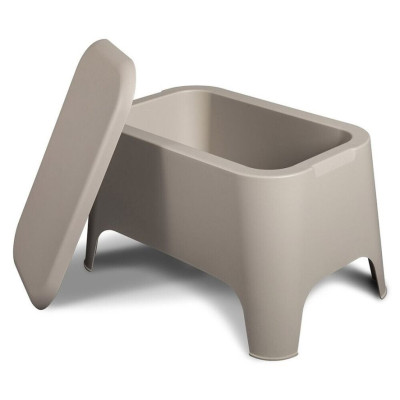 PETRA plastový stôl + box, šedá