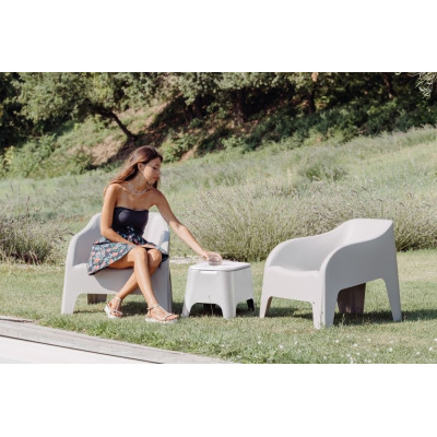 PETRA plastový stôl + box, šedá