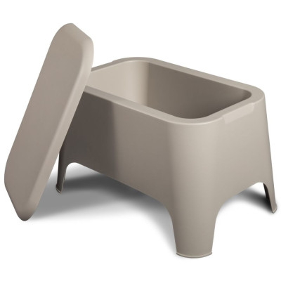 PETRA plastový stôl + box, šedá