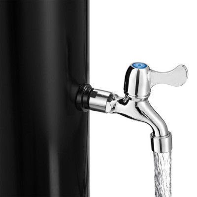 Vonkajšia solárna sprcha s objemom 35 l, dažďovou hlavicou