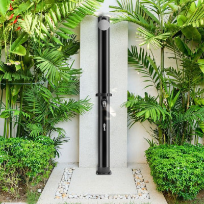 Vonkajšia solárna sprcha s objemom 35 l, dažďovou hlavicou