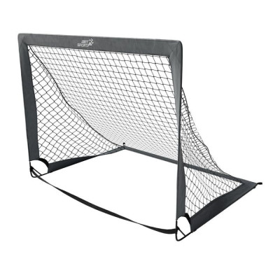 Sada 2 skladacích futbalových bránok 120 × 90 cm, sivá
